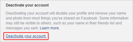 Facebook desactiva el enlace de tu cuenta.
